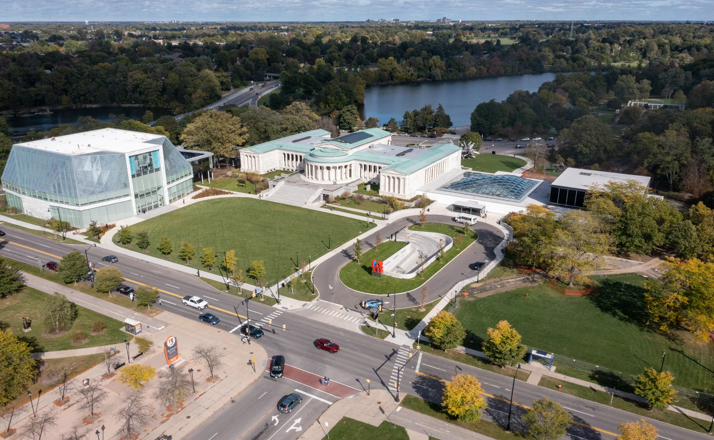 Buffalo AKG Art Museum aerial view